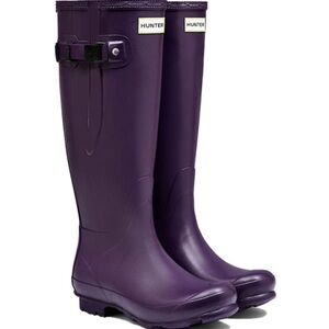 HUNTER Women's Norris Field Side Adjustable Rain Boots in Iris